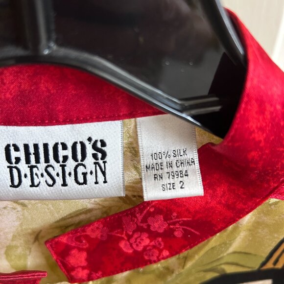 Chico's Design bright colored blouse - Picture 4 of 9